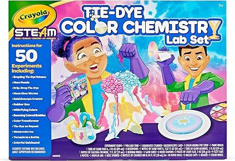 Crayola Tie Dye Color Chemistry Set for Kids, STEAM/STEM Activities, Educational Toy, Ages 7, 8, ... | Amazon (US)