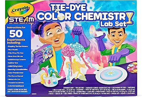 Crayola Tie Dye Color Chemistry Set for Kids, STEAM/STEM Activities, Educational Toy, Ages 7, 8, ... | Amazon (US)