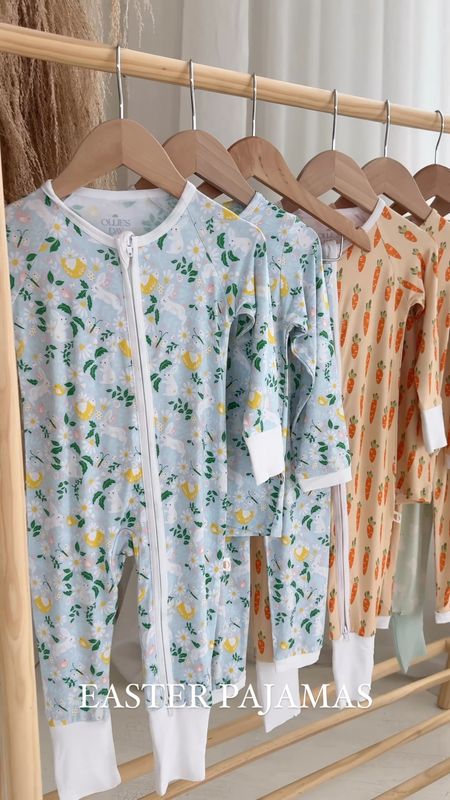 Easter pajamas! Available in zippered rompers & 2 piece sets! Bamboo fabric is so soft & stretchy // Ollie’s day // 

#LTKbaby #LTKfindsunder50 #LTKkids