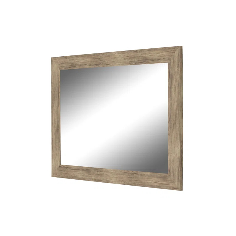 Areli Weathered Sand Barnwood Wall Mirror | Wayfair North America