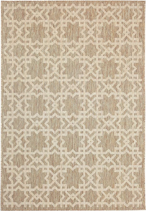 PRIYATE Trellis Design Outdoor/Indoor Area Rug 5'3" x 7'6'' – Lattice Sabina Courtyard Collecti... | Amazon (US)