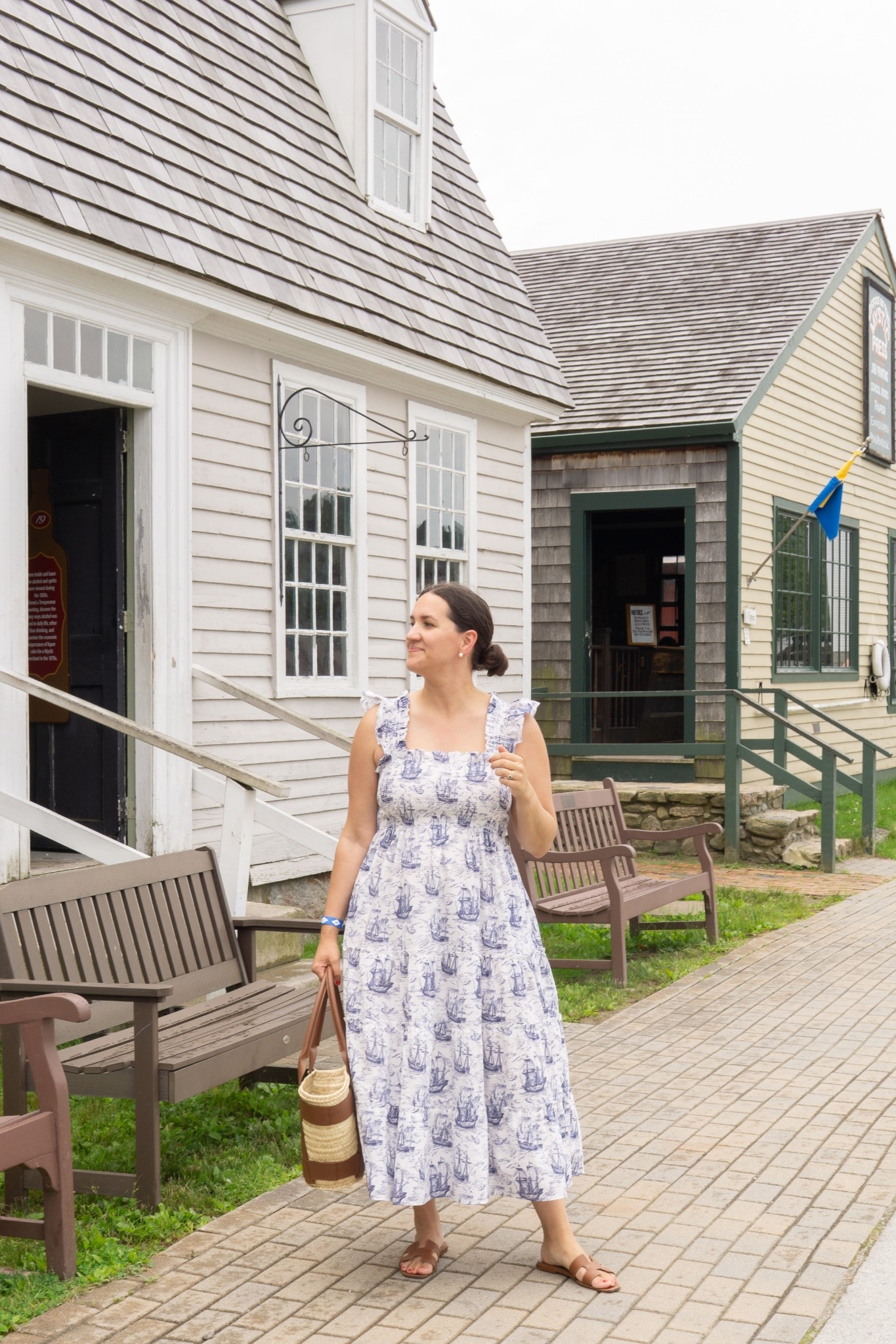 Dressed the part in a Nautical Print at the Mystic Seaport Museum. This dress from Hill House Home was perfect for the day. I have never received more compliments! 🤍

#LTKTravel #LTKSeasonal #LTKMidsize