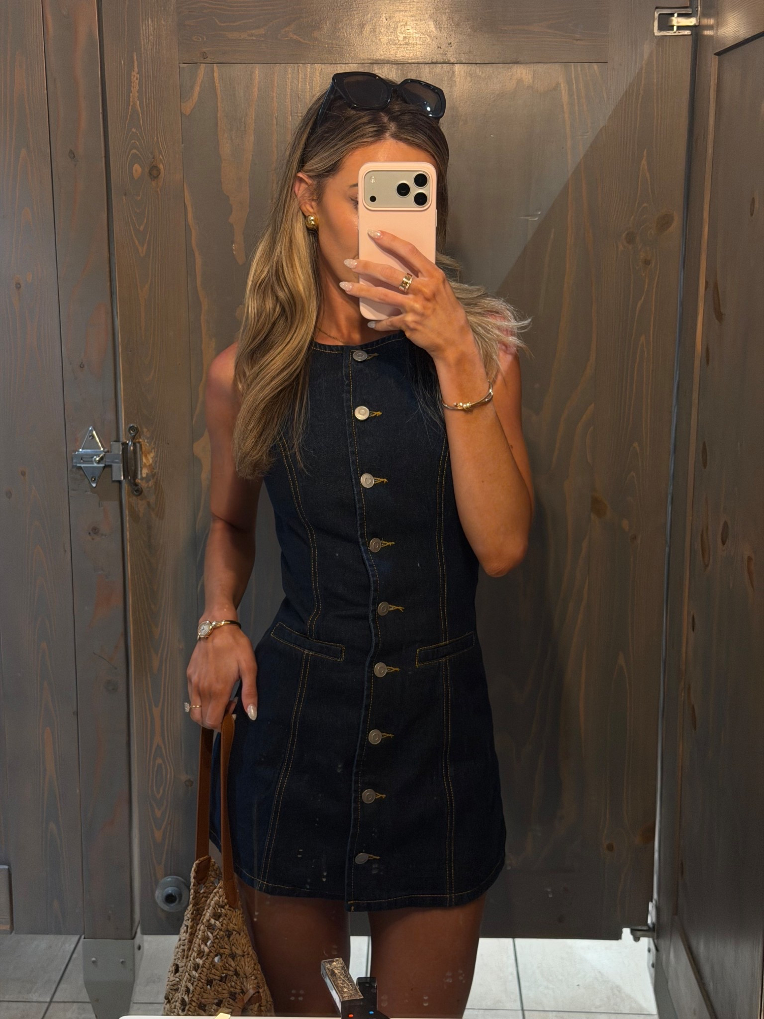 The cutest denim mini dress that fits like a glove 🦪 wearing size 2!! I’m 110lbs 5’4” runs a tad short! 

#LTKPetite #LTKSeasonal #LTKootd