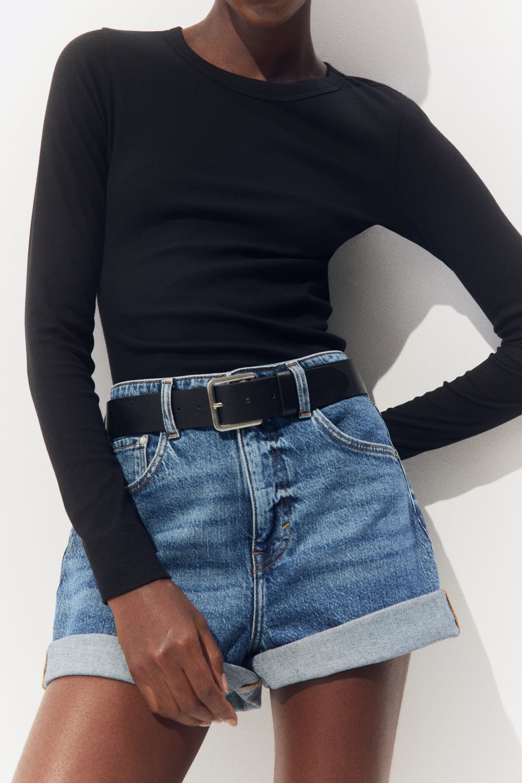 Ribbed modal-blend top - Black - Ladies | H&M GB | H&M (UK, MY, IN, SG, PH, TW, HK)