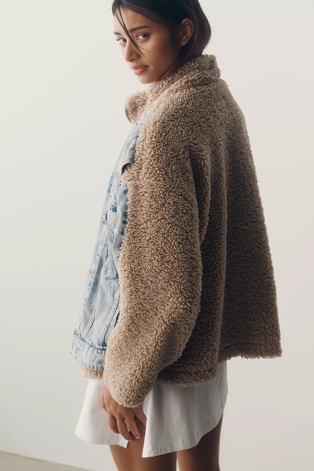 BLANKNYC Fuzzy Wuzzy Denim Jacket | Anthropologie (US)
