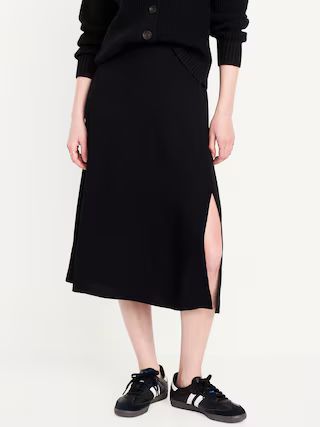 Smocked-Waist Midi Skirt | Old Navy (US)