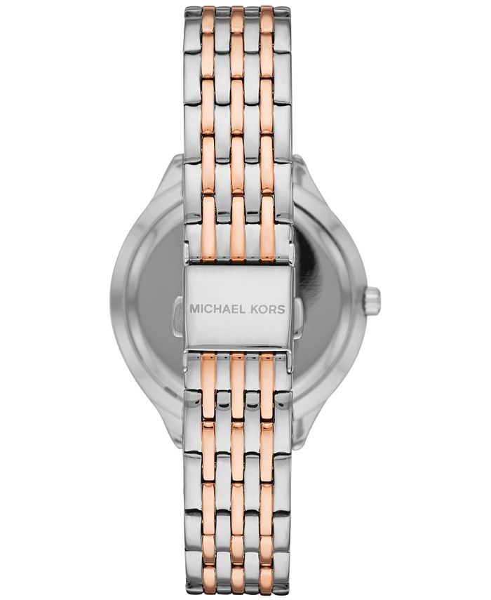 Michael Kors Women's Mindy Two-Tone Stainless Steel Bracelet Watch 36mm & Reviews - Macy's | Macys (US)