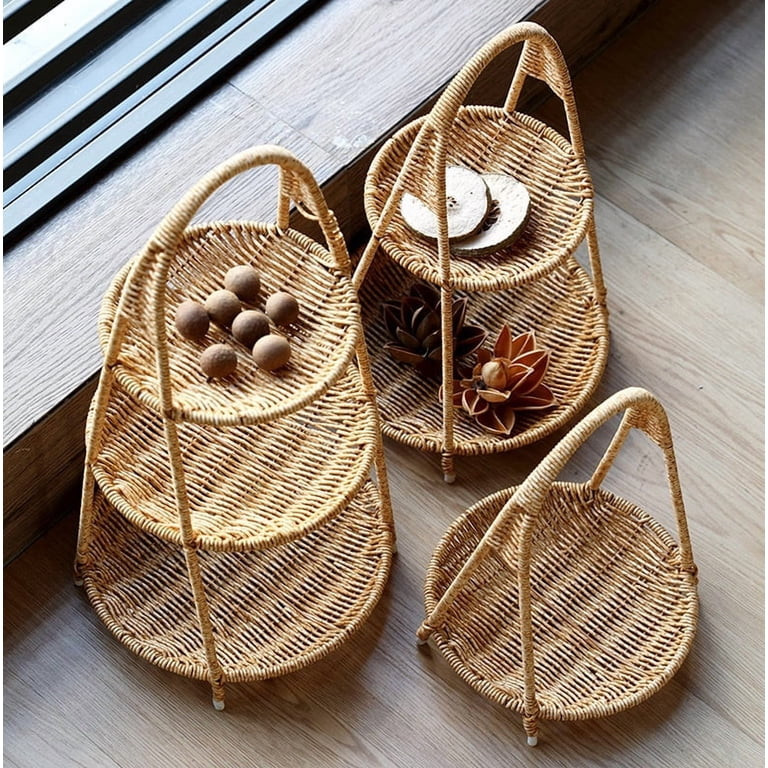 Creative Multi layer Fruit Plate with Vine Weaving, European style Dried Fruit Plate, Snacks, Can... | Walmart (US)