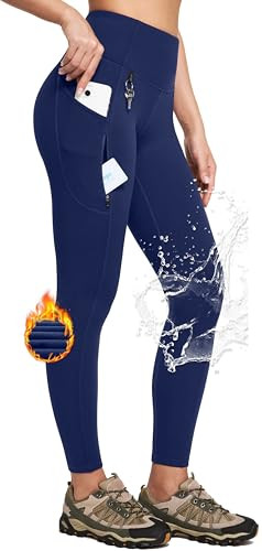 IUGA Fleece Lined Leggings Women Water Resistant Thermal Leggings Winter Warm Tights High Waist H... | Amazon (US)