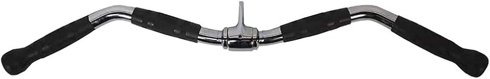 Lat Bar Cable Machine Attachment, Curl Pulldown Bar with Full Rotation and Rubber Handle for Gym,... | Amazon (US)