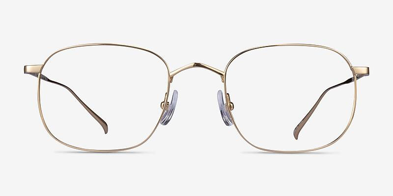 Linus Square Gold Full Rim Eyeglasses | Eyebuydirect | EyeBuyDirect.com