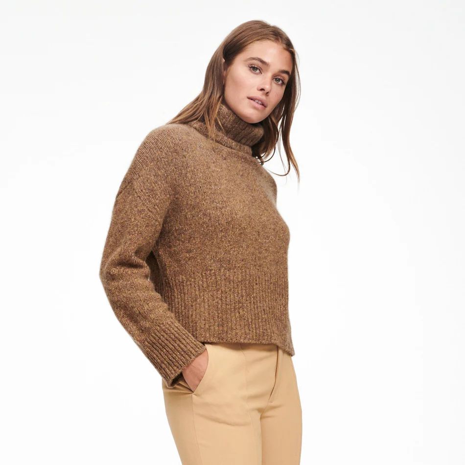 Marled Cashmere Turtleneck Sweater | Naadam