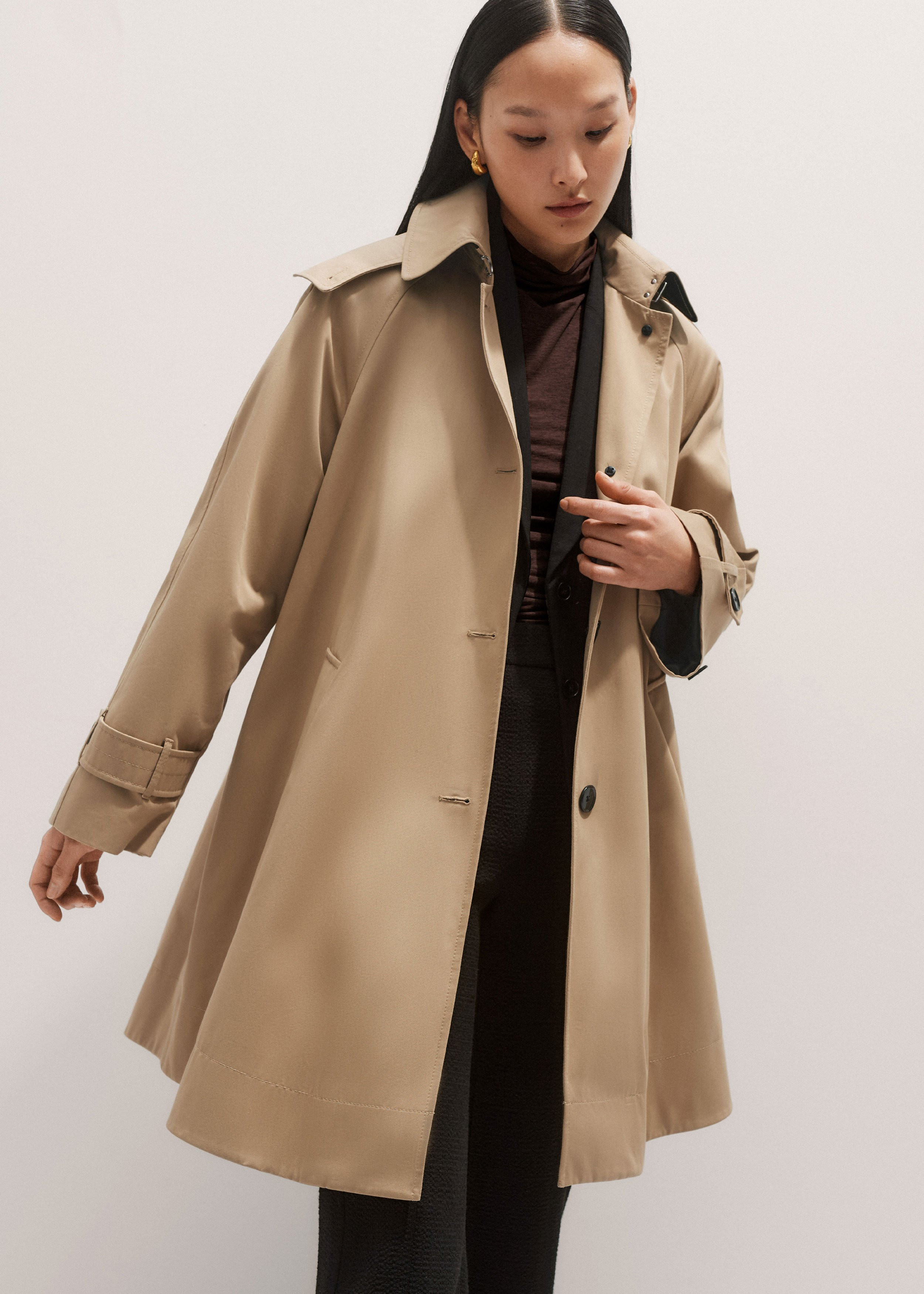 Shower-Proof Swing Mac Water-Resistant Gabardine | ME+EM Global (Excluding US)