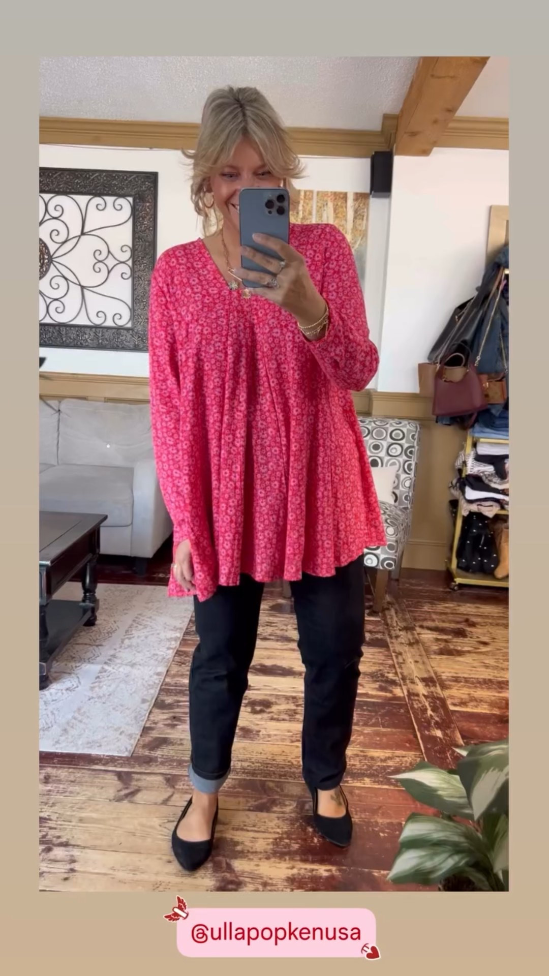 Flowy top sie 12/14, jeans size 14
Use code NOOULLA to save 35% off 

#LTKMidsize #LTKootd #LTKOver40