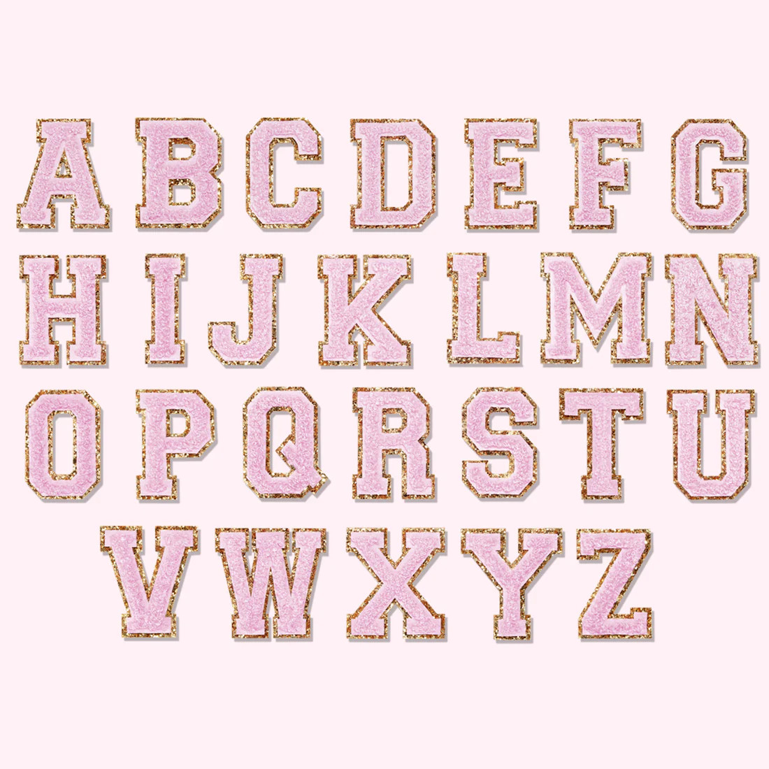 Lilac Glitter Varsity Letter Patches | Stoney Clover Lane Patches | Stoney Clover Lane