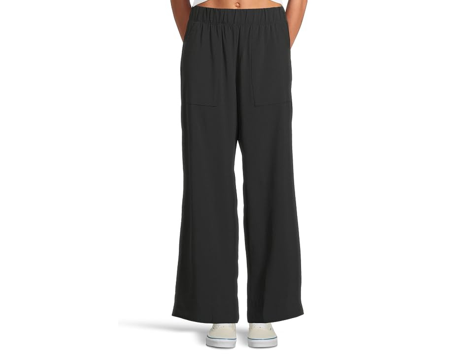 Beyond Yoga Stretch Woven Wide Leg Pants Women's Clothing True Black : SM (US Women's 4-6) 29, Elastane/Polyester | Zappos