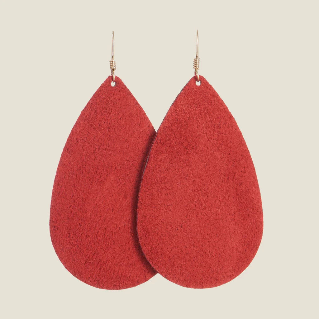 Holly Suede Teardrops | Nickel and Suede