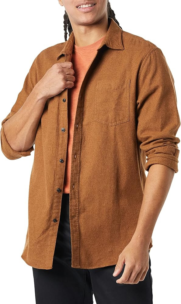 Amazon Essentials Men's Long-Sleeve Flannel Shirt (Available in Big & Tall) | Amazon (US)