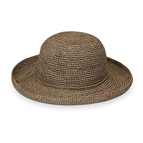 Wallaroo Hat Company – Women’s Petite Catalina Sun Hat – Wide Brim Natural Fiber and Adjustable Sizing for Smaller Crown Sizes – Chic Hat for Garden Parties, Beach Days and Outdoor Events (Mushroom) | Amazon (US)