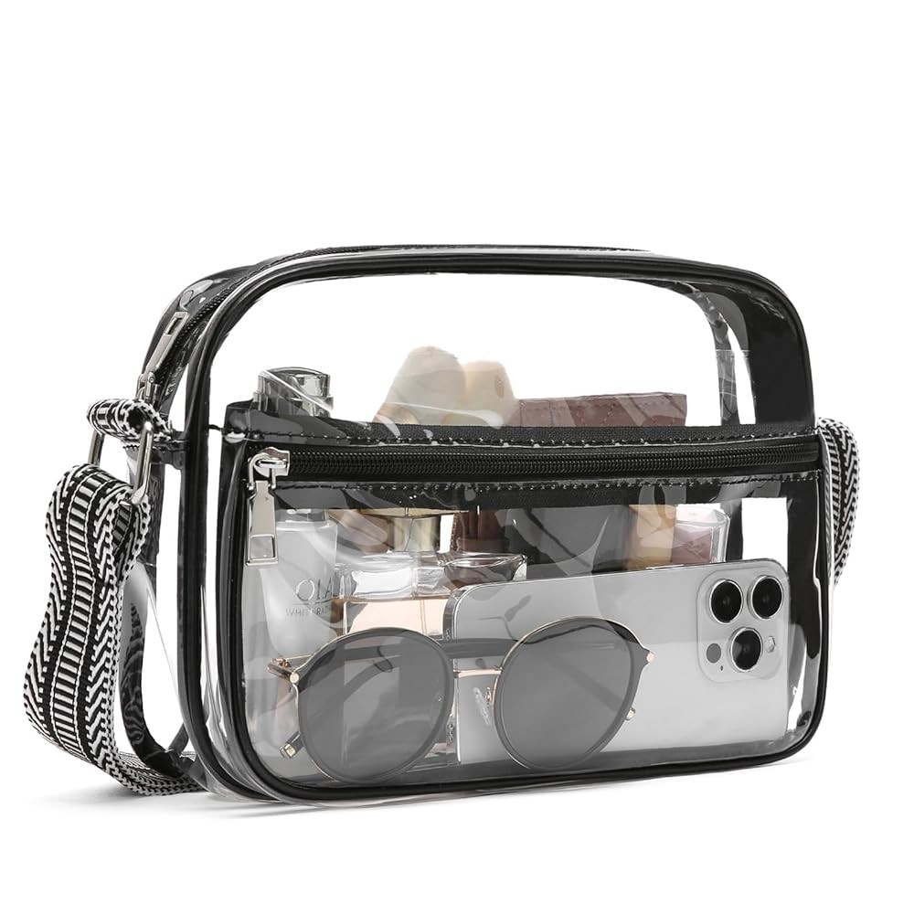 BOSTANTEN Clear Bag for Women Stadium Approved Clear Bags Small Crossbody Purse Trendy for Concer... | Amazon (US)