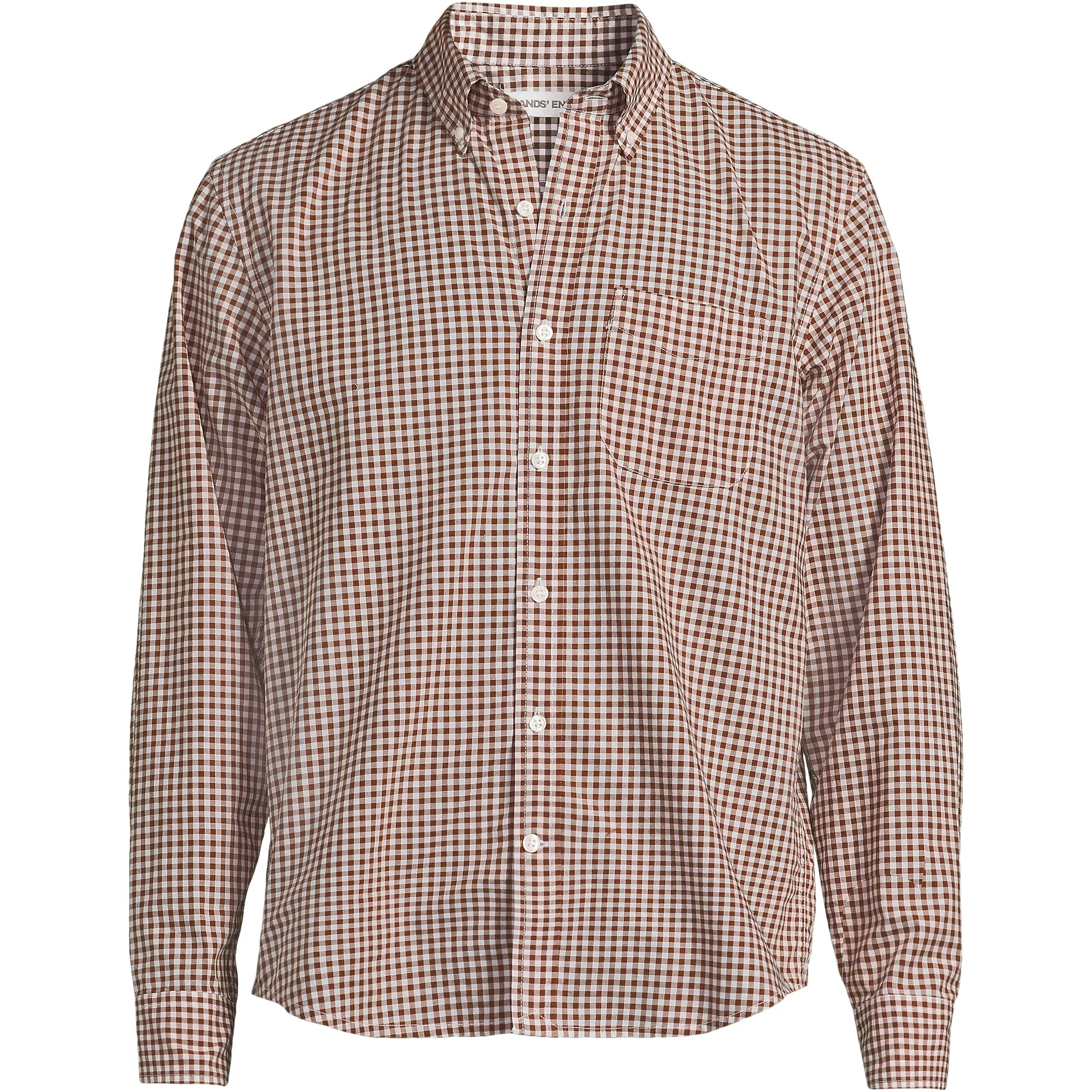 Men's Long Sleeve Poplin Shirt | Lands' End (US)