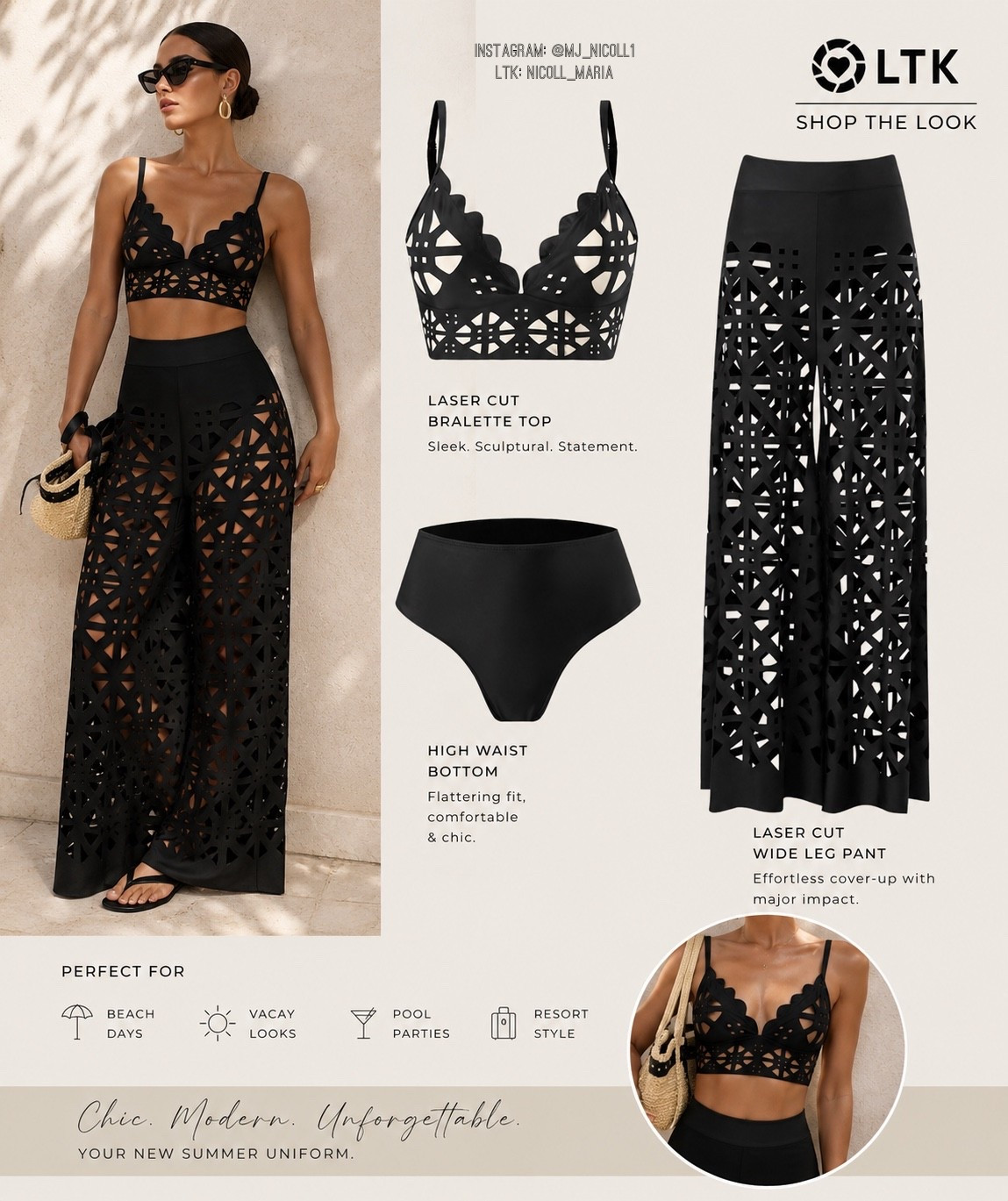 Black, bold & effortlessly chic. 🖤

This laser-cut swim set is giving luxury resort vibes without even trying. The flattering high-waist fit, intricate details, and statement cover-up make it the perfect look for beach days, poolside lounging, and summer vacations.

✨ Resort Wear
✨ Beach Vacation Outfit
✨ Poolside Style
✨ Summer Fashion
✨ Chic Swimwear
✨ Vacation Ready

Which piece would you wear first? 🖤☀️

#LTKStyle #ResortWear #VacationOutfit #BeachStyle #SwimwearFashion #SummerLooks #VacationMode #LTKTravel #PoolsideStyle #BlackSwimwear #ResortChic #FashionFinds

#LTKgrwm #LTKmomlife #LTKSaleAlert