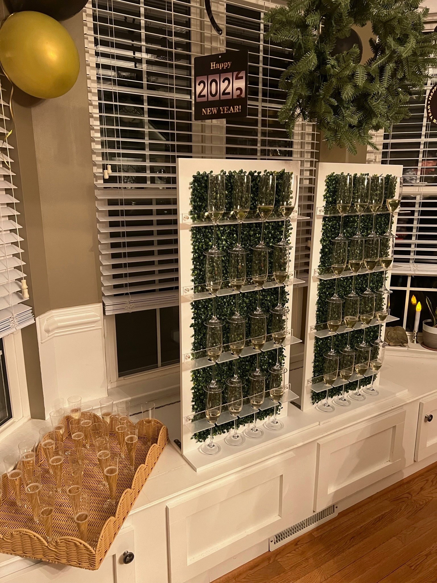 hosting a new years eve party this year? i love the idea of a champagne tower for extra decor and for guests to pull from for a champagne toast at midnight! 

 #LTKHoliday #LTKHome #LTKWedding