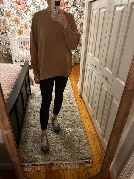 This is my favorite sweatshirt of the season, an oversized crewneck tunic from Aerie, it’s 40% off right now! I’m in a small.

#LTKsalealert