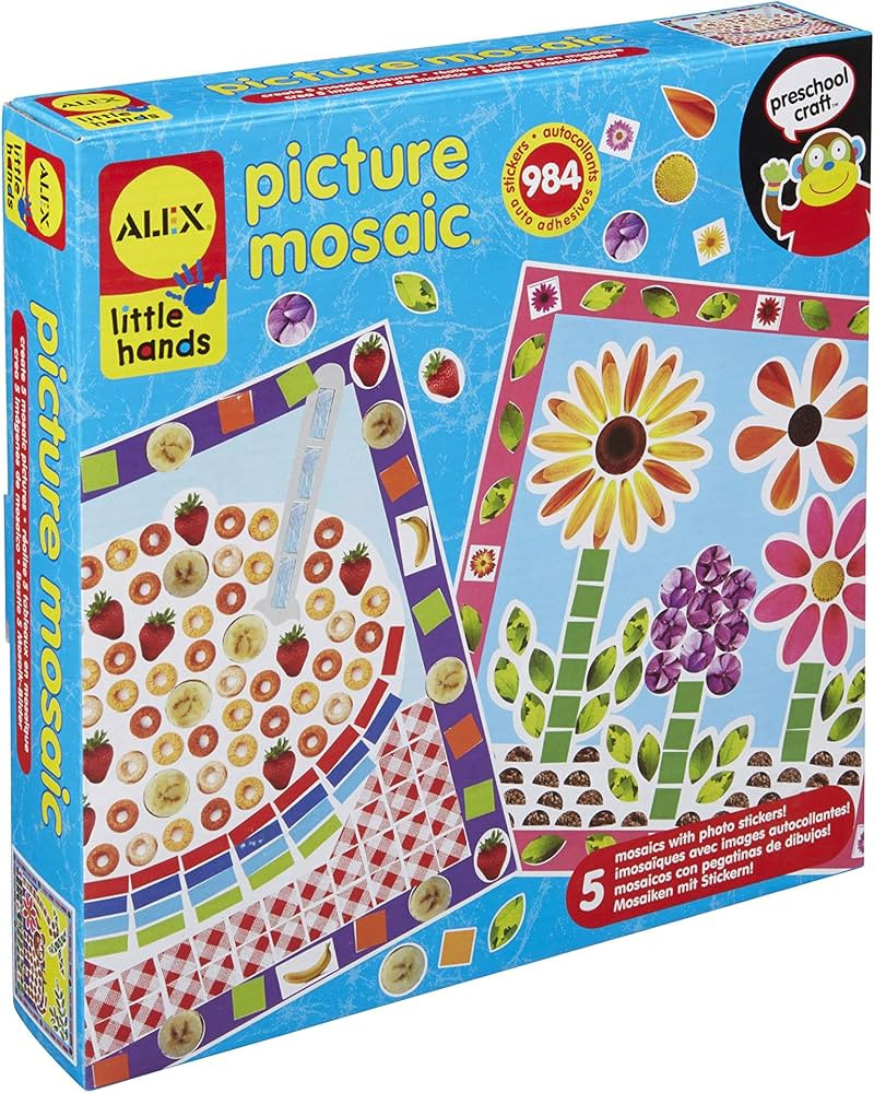 ALEX Toys Little Hands Picture Mosaic Kids Toddler Art and Craft Activity, Multicolor, One Size, ... | Amazon (US)