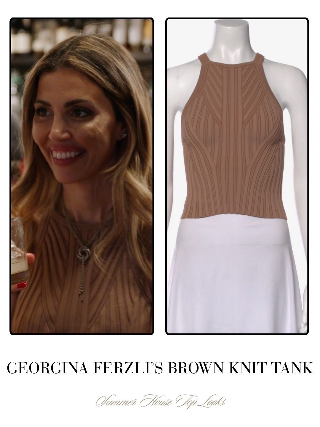 Georgina Ferzli’s Brown Knit Tank