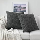 Kevin Textile Soft Solid Lined Linen Pillow Cover Durable Pillowcase Fashion Striped Star Cushion Co | Amazon (US)