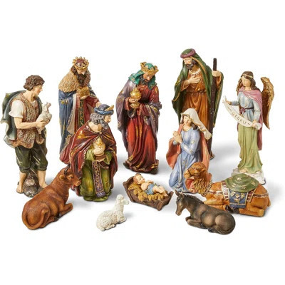 12Pcs Resin Nativity Figurine Set for Christmas Indoor Xmas Natvity Scene Sets Collectible Christmas Countertop Nativity Figures Miniatures Statue for | Wayfair North America