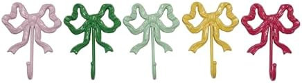 Creative Co-Op 5-Piece Metal Bow Shaped Wall Hook, Multicolor | Amazon (US)