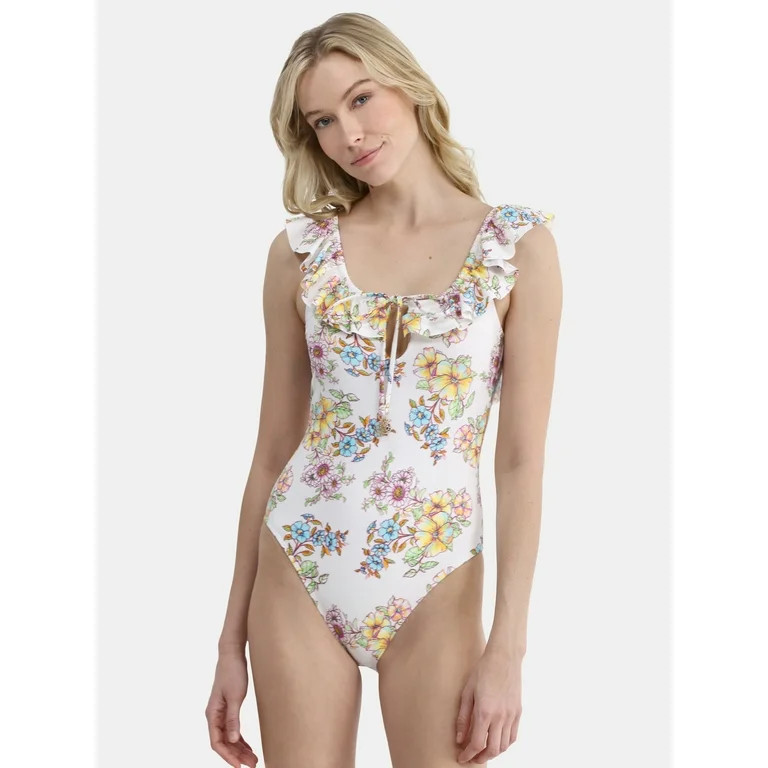 Jessica Simpson Women’s Ruffle One Piece Swimsuit, Sizes XS-XXL | Walmart (US)