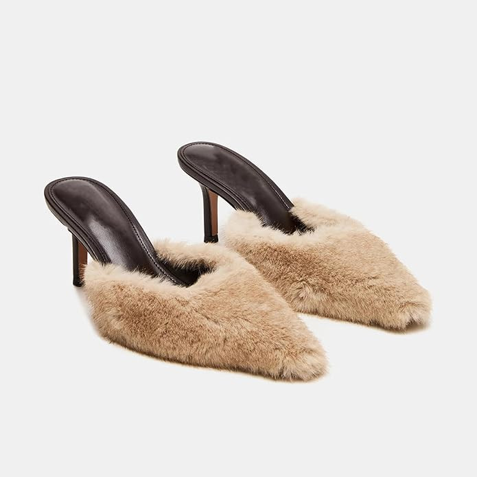 DOEYG Women Pointed Toe Bow Heels Mules Slip on Stiletto Heels Sandals Dress Party Wedding Studde... | Amazon (US)