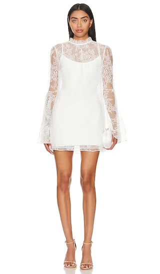 x REVOLVE Leilani Dress in Ivory | White Lace Dress White Mini Dress White Little White Dress Outfit | Revolve Clothing (Global)