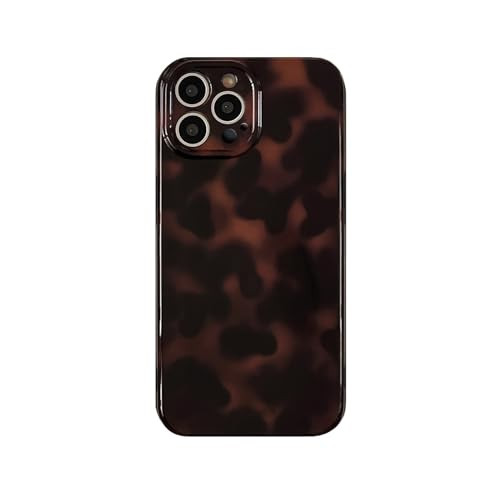 Reezaddin Aesthetic Tortoise Shell Phone Case for iPhone 15 Pro 6.1in,Retro Cool Girl Leopard Print Brown Amber Trendy Full Camera Protective Cover for iPhone 15pro 6.1" | Amazon (US)