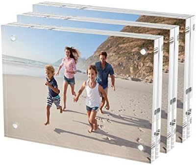 AITEE Acrylic Picture Frame 5x7，Clear Double-Sided Photo Frame，Magnetic Lucite Photo Frames D... | Amazon (US)