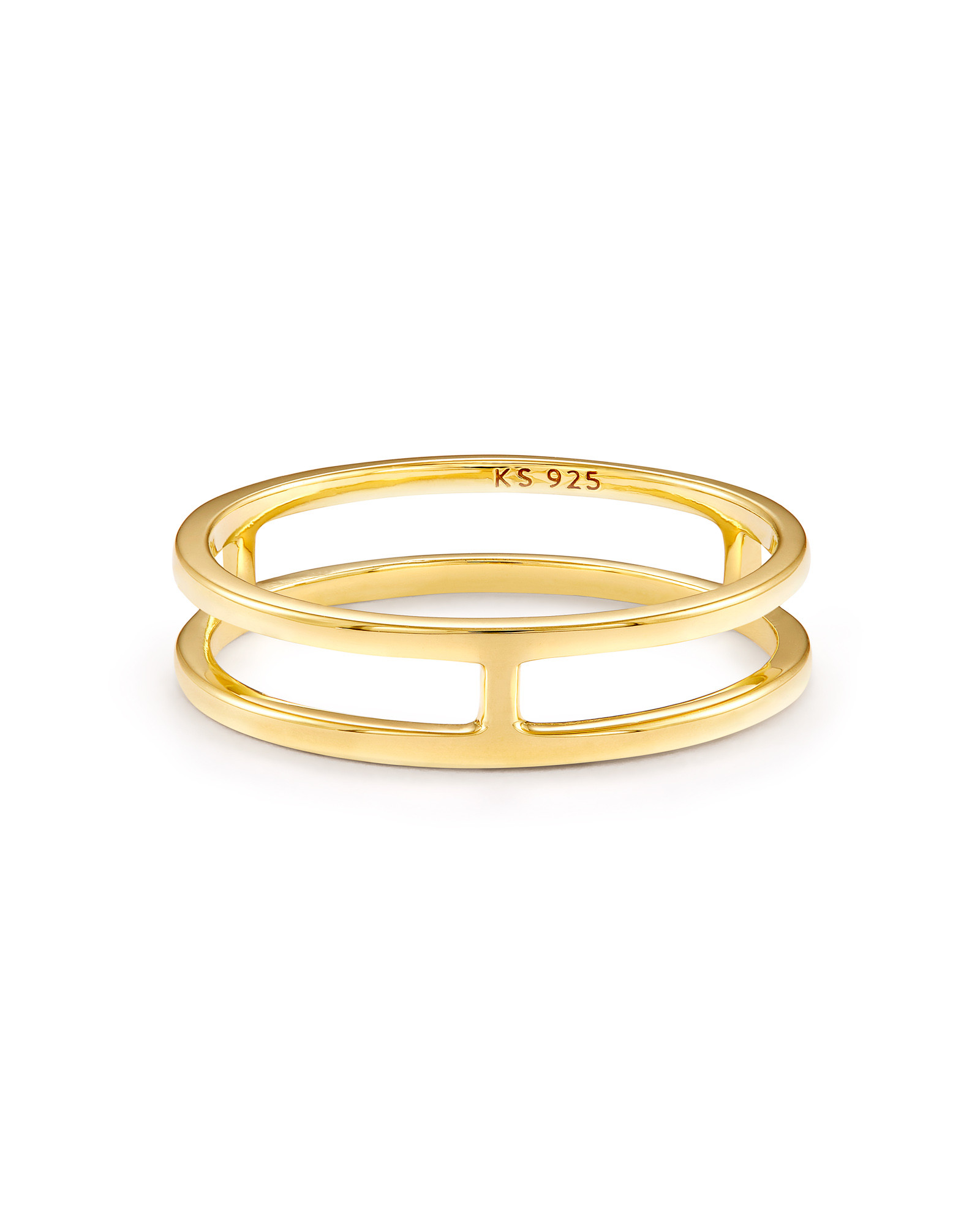 Bennett Double Band Ring in 18k Yellow Gold Vermeil | Kendra Scott
