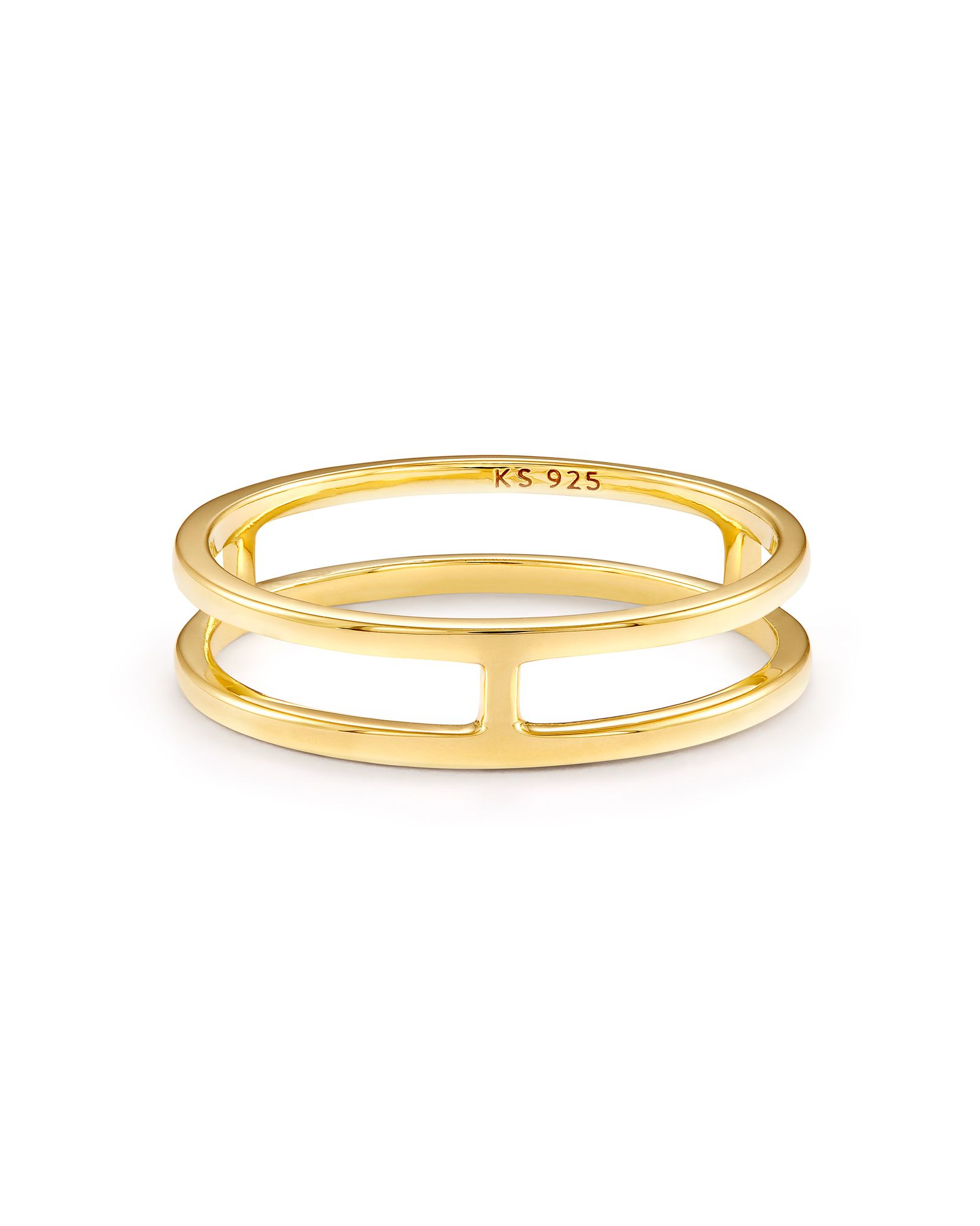Bennett Double Band Ring in 18k Yellow Gold Vermeil | Kendra Scott