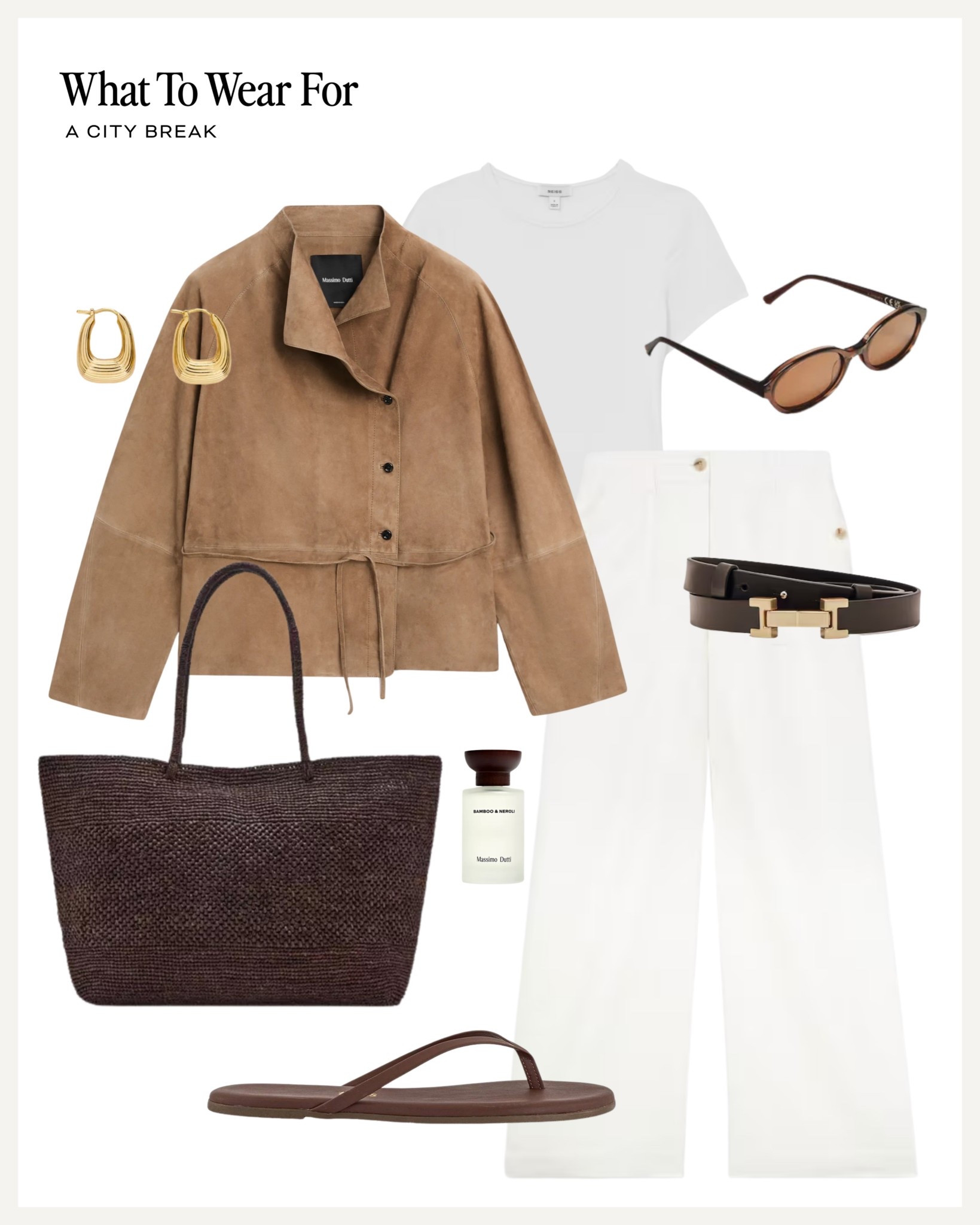 City break outfit 🤎

Spring summer, white jeans, suede jacket, straw toe bag, neutral outfits 

#LTKspring
