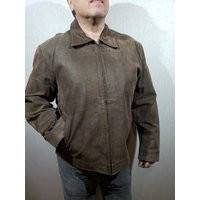 stylish Men's Brown Leather Jacket. Brown Jacket With A Zipper | Etsy (US)