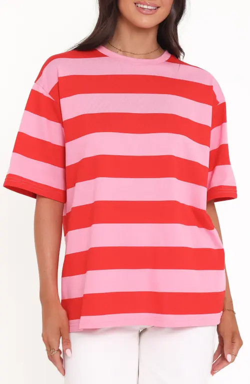 Petal & Pup Zestora Stripe T-Shirt in Red Pink Stripe at Nordstrom, Size Small | Nordstrom