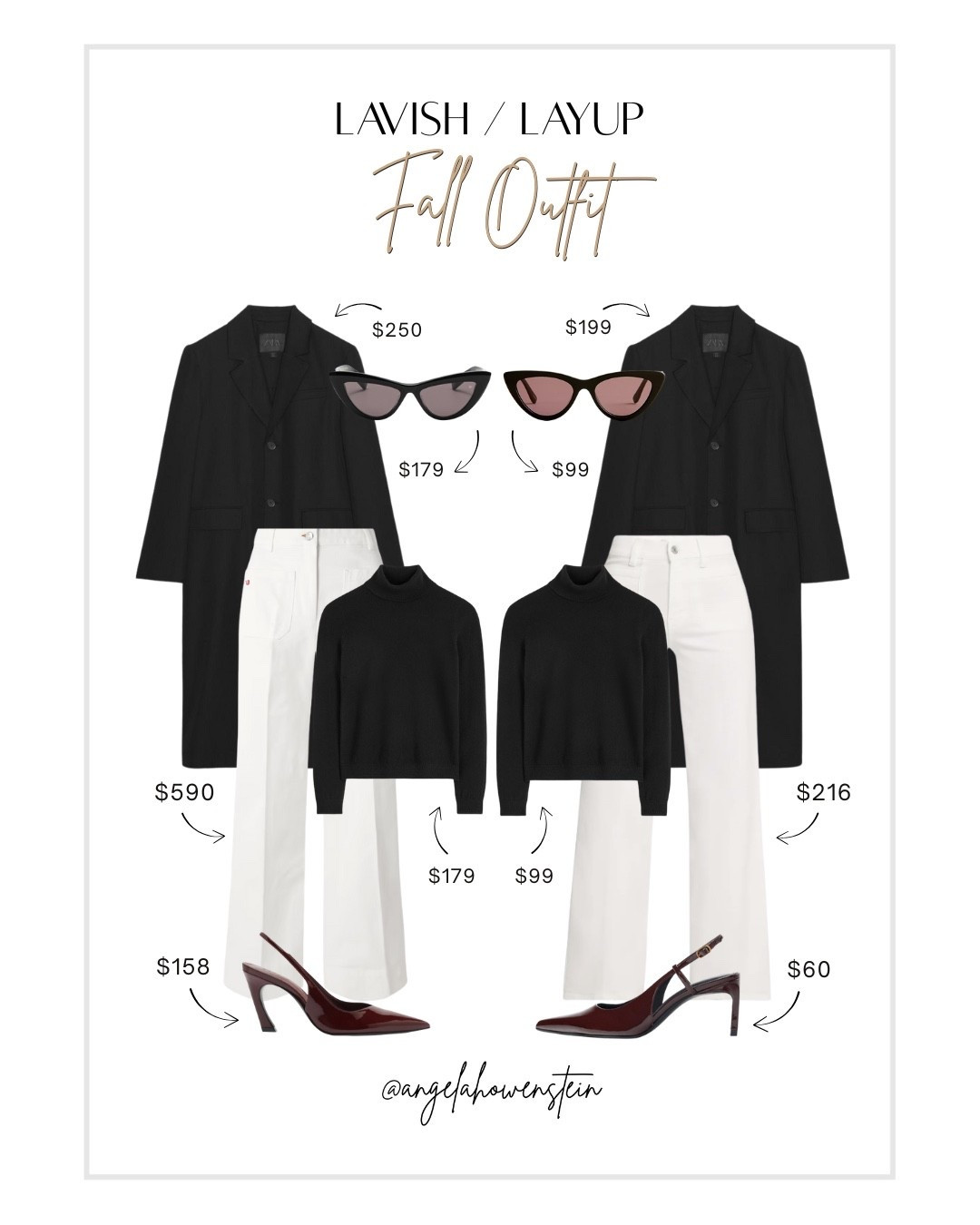 Classic black and white done two ways — lavish or layup. Both are sleek, timeless, and perfect for fall. Which team are you on?

#FallOutfits #SaveOrSplurge #MinimalStyle #ChicAndTimeless #FallWardrobe #StyleEssentials #BlackAndWhiteStyle #LTKFinds #FallFashionInspo #EffortlessStyle



#LTKShoeCrush #LTKStyleTip #LTKOver40