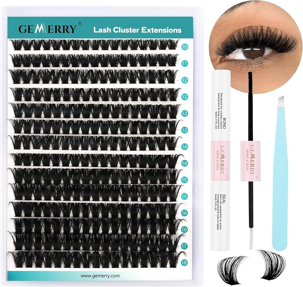 Amazon.com: GEMERRY DIY Lash Extension Kit for Beginners 280 PCS Individual Lash Clusters Kit 0.0... | Amazon (US)