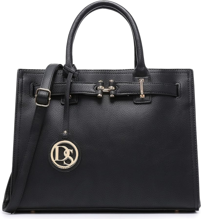 Dasein Women Satchel Purses Handbags Belted Top-handle Work Tote Shoulder Bags with Long Strap | Amazon (US)
