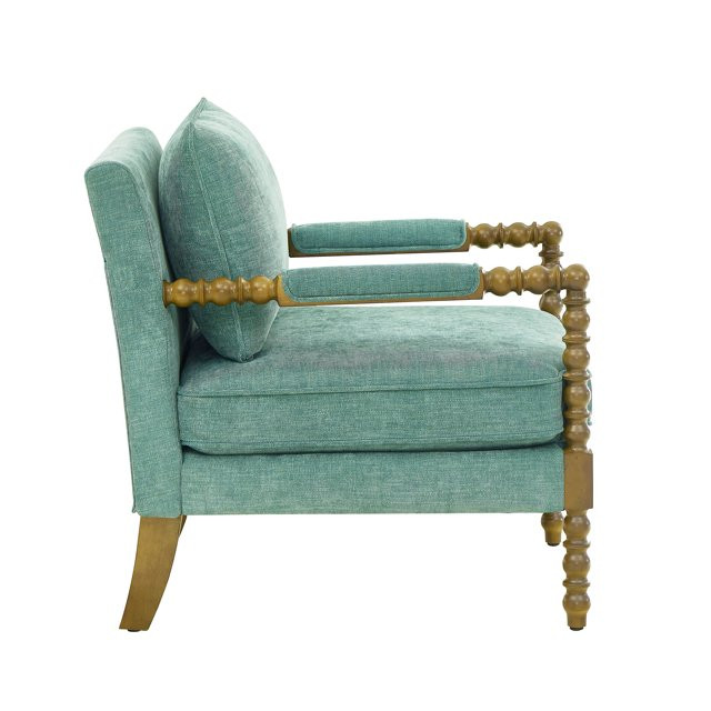 Pioneer Woman Harper Spindle Accent Chair, Jade Fabric Upholstery | Walmart (US)