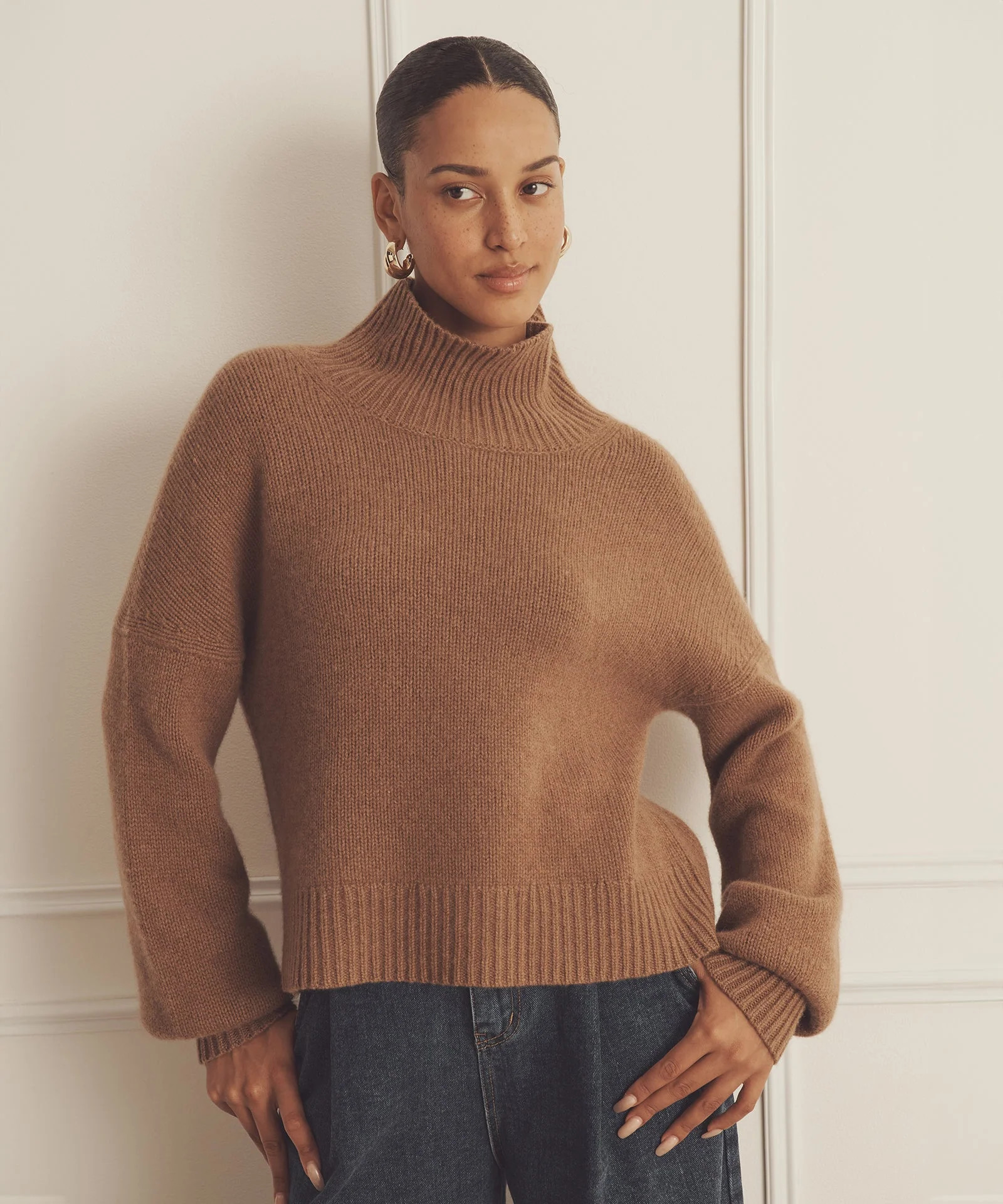 Luxe Cashmere Oversized Turtleneck | NAADAM