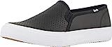 Keds Women's Double Decker PERF Leather Sneaker, Black, 9 M US | Amazon (US)