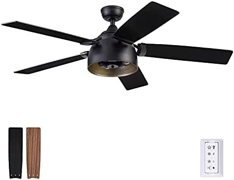 Prominence Home 51479-01 Octavia Ceiling Fan, 52, Matte Black | Amazon (US)